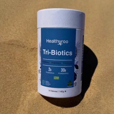 Healthyroo TriBiotics – Prebiotic + Probiotic + Postbiotic Blend (140 g)