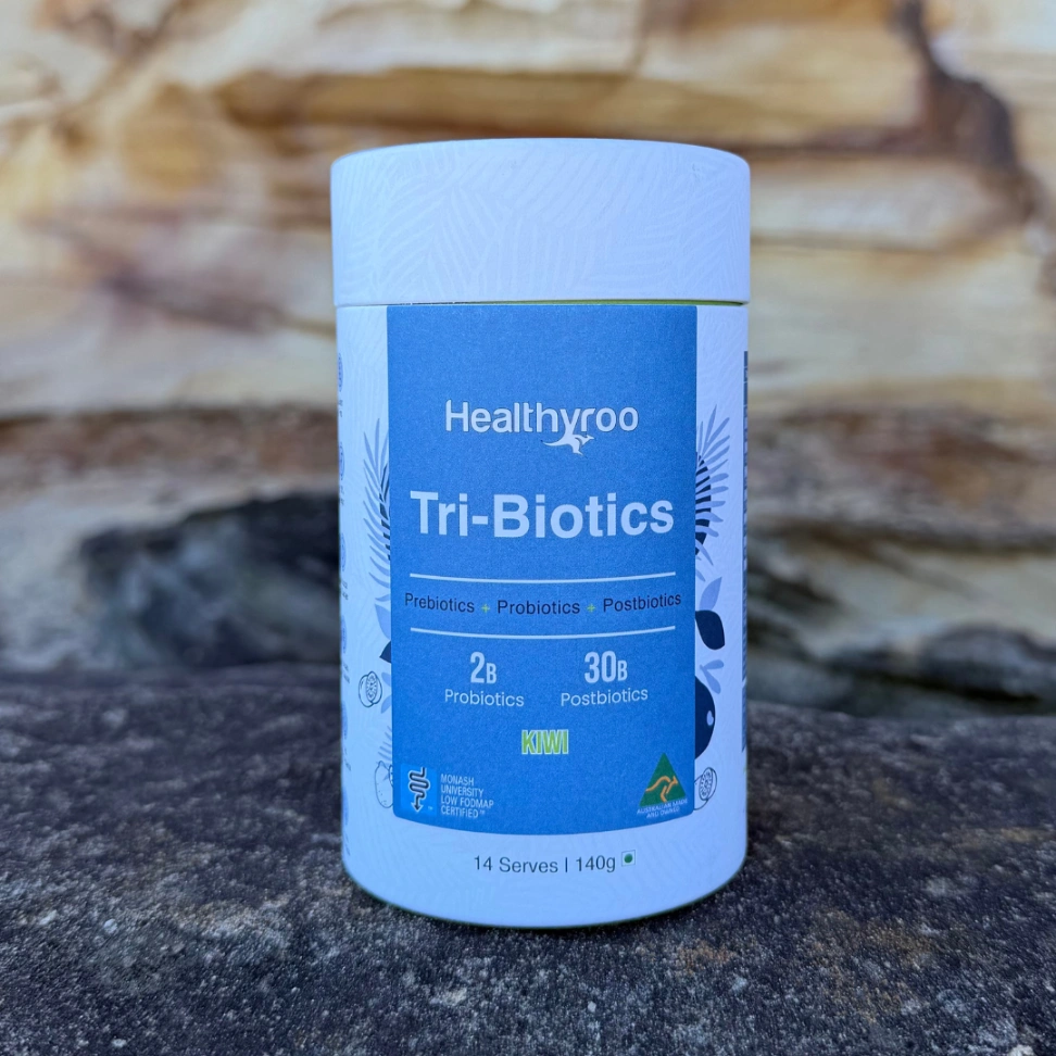 Healthyroo TriBiotics – Prebiotic + Probiotic + Postbiotic Blend (140 g)